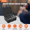 VEVOR Hard Pistol Cases with Pre-cut PU Foam, Waterproof & Dustproof Hard Gun Case for 1 Pistol, 18.9Ã—16.3Ã—8.5 in Lockable Pistol Case, Black
