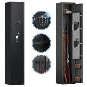 Home Rifle and Pistols Gun Safe with LED Light & Alarm System,Biometric Fingerprint Rifle Safe,Quick Access 1-3 Rifle and 2 Pistol