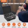 VEVOR Hard Pistol Cases with Pre-cut PU Foam, Waterproof & Dustproof Hard Gun Case for 1 Pistol, 19.3Ã—17.1Ã—8.3 in Lockable Pistol Case, Black