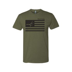 Freedom Flag Shirt (Military Green) (size: large)