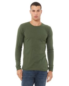 Unisex Jersey Long-Sleeve T-Shirt - RED - S (Color: Military Green, size: M)